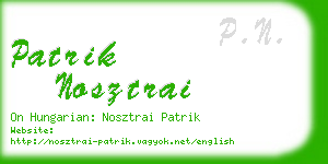 patrik nosztrai business card